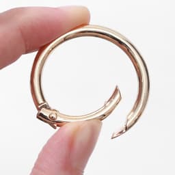 Кольцо-карабин, d=32/40 мм, толщина - 4 мм, 5 шт., цвет золотой