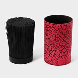 Подставка для ножей с наполнителем Доляна «Кракле», 14×9 см, софт тач, красная