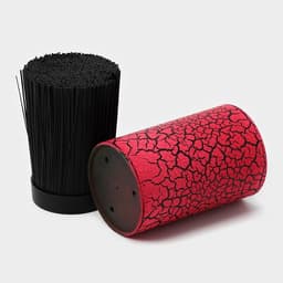 Подставка для ножей с наполнителем Доляна «Кракле», 14×9 см, софт тач, красная