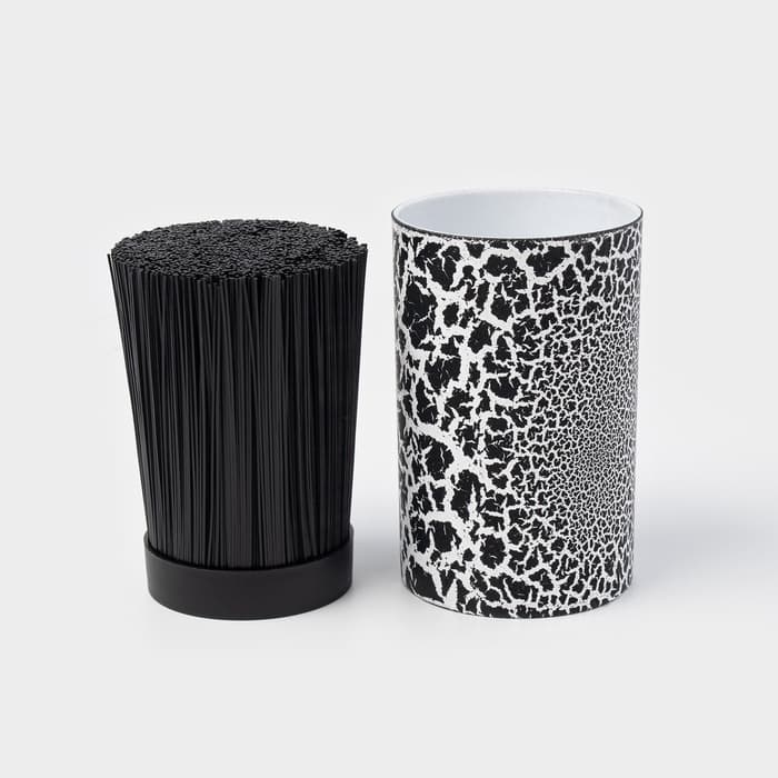 Подставка для ножей с наполнителем Доляна «Кракле», 14×9 см, чёрная