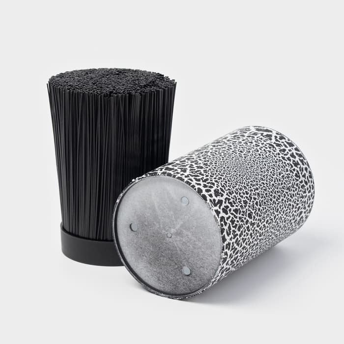 Подставка для ножей с наполнителем Доляна «Кракле», 14×9 см, чёрная