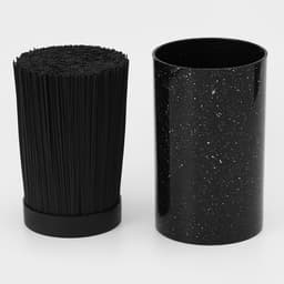 Подставка для ножей с наполнителем Доляна «Зефир», 11×18 см, чёрная