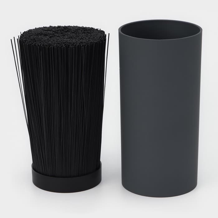 Подставка для ножей с наполнителем Доляна «Нео», 22×11 см, покрытие софт тач, серая