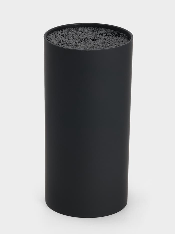 Подставка для ножей с наполнителем Доляна «Нео», 22×11 см, покрытие софт тач, чёрная