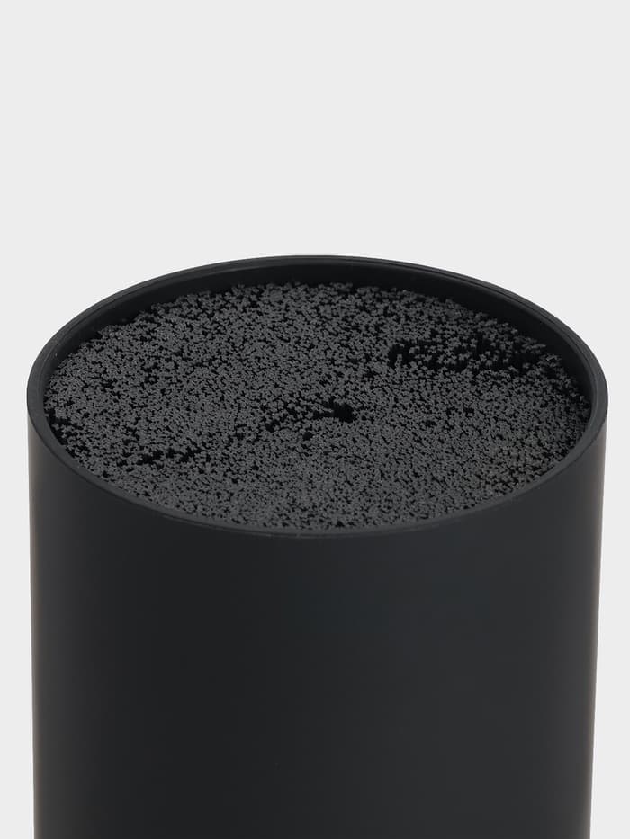 Подставка для ножей с наполнителем Доляна «Нео», 22×11 см, покрытие софт тач, чёрная