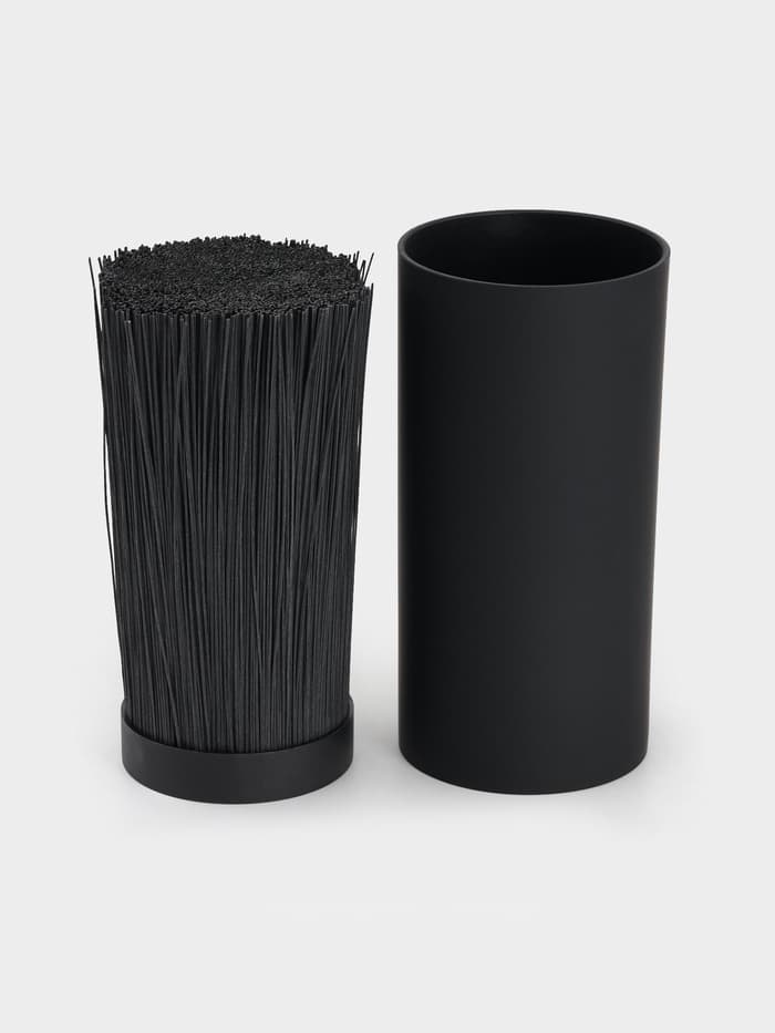 Подставка для ножей с наполнителем Доляна «Нео», 22×11 см, покрытие софт тач, чёрная