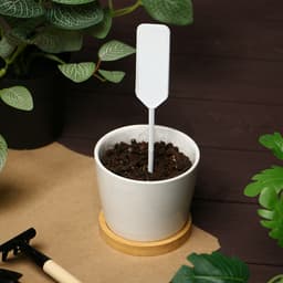 Таблички садовые для маркировки, 15 см, с карандашом, набор 20 шт., пластик, белые