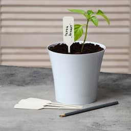 Таблички садовые для маркировки, 15 см, с карандашом, набор 20 шт., пластик, белые