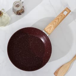 Сковорода Magistro Natural. Brown, d=20 см, h=4.5 см, ручка софт тач, антипригарное покрытие, индукция, кованый алюминий, коричневая