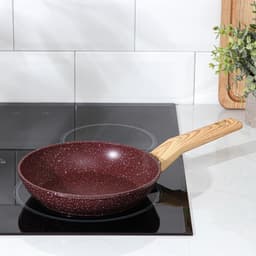 Сковорода Magistro Natural. Brown, d=20 см, h=4.5 см, ручка софт тач, антипригарное покрытие, индукция, кованый алюминий, коричневая