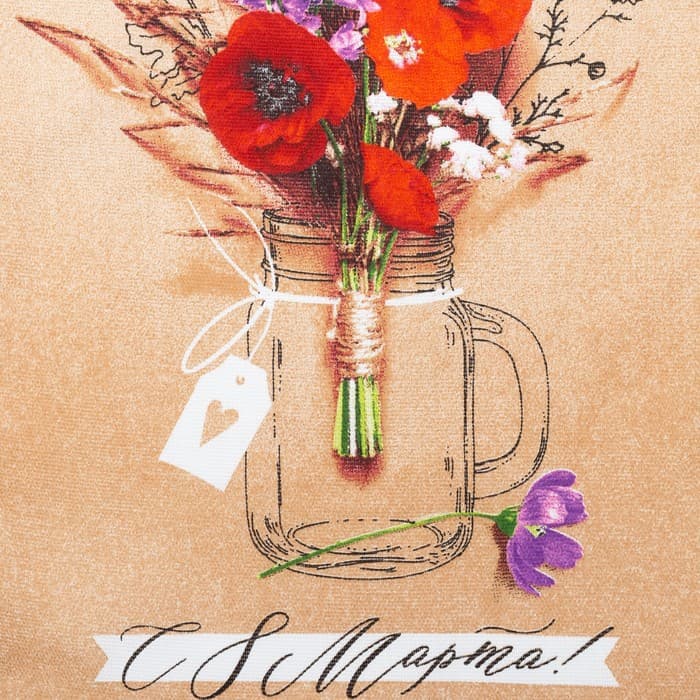 Полотенце кухонное « С 8 марта» 34×60 см