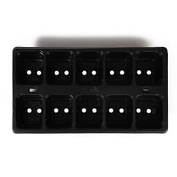 Кассета для рассады Greengo на 10 ячеек, по 100 мл, пластиковая, чёрная, 25×14×5 см