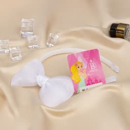 Ободок для волос Выбражулька «Школьница», бант блеск, белый