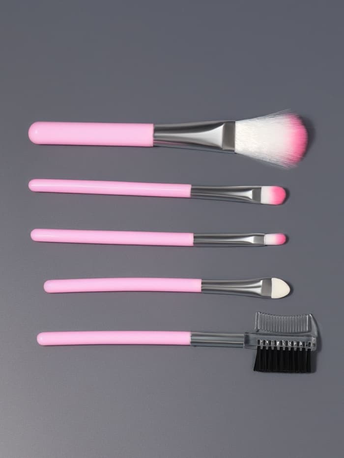Кисти для макияжа COLOR POWER pink, 5 шт., розовый
