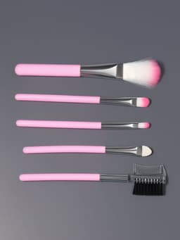 Кисти для макияжа COLOR POWER pink, 5 шт., розовый