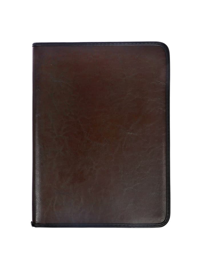 Папка деловая Calligrata «Люкс», искусственная кожа, 360×260×30 мм, металлический прижим, коричневая