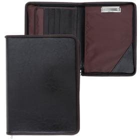 Папка деловая Calligrata «Люкс», искусственная кожа, 360×260×30 мм, металлический прижим, коричневая