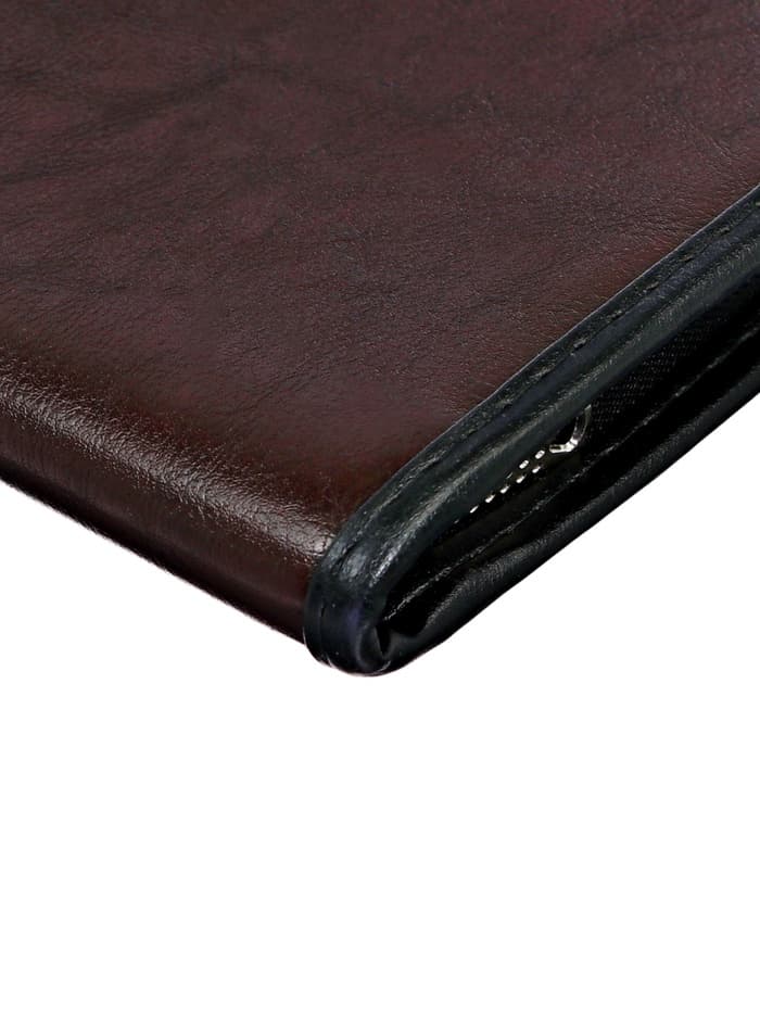 Папка деловая Calligrata «Люкс», искусственная кожа, 360×260×30 мм, металлический прижим, коричневая