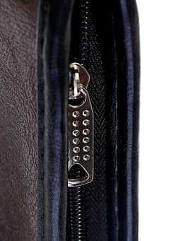 Папка деловая Calligrata «Люкс», искусственная кожа, 360×260×30 мм, металлический прижим, коричневая