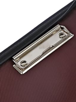 Папка деловая Calligrata «Люкс», искусственная кожа, 360×260×30 мм, металлический прижим, коричневая