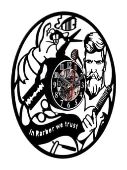 Часы настенные интерьерные «Барбершоп», бесшумные, плавный ход, 30×30 см, от батарейки 1×АА