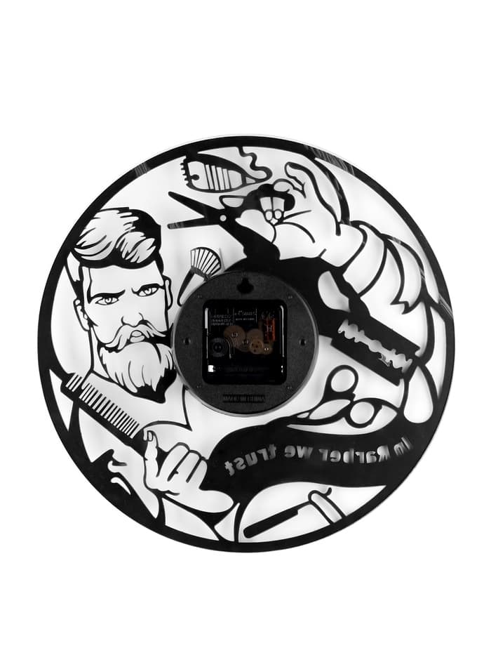 Часы настенные интерьерные «Барбершоп», бесшумные, плавный ход, 30×30 см, от батарейки 1×АА