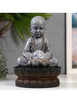 Фонтан настольный с подсветкой «Маленький будда - медитация», от сети, 30×20×20 см