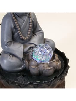 Фонтан настольный с подсветкой «Маленький будда - медитация», от сети, 30×20×20 см