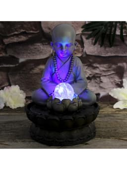 Фонтан настольный с подсветкой «Маленький будда - медитация», от сети, 30×20×20 см