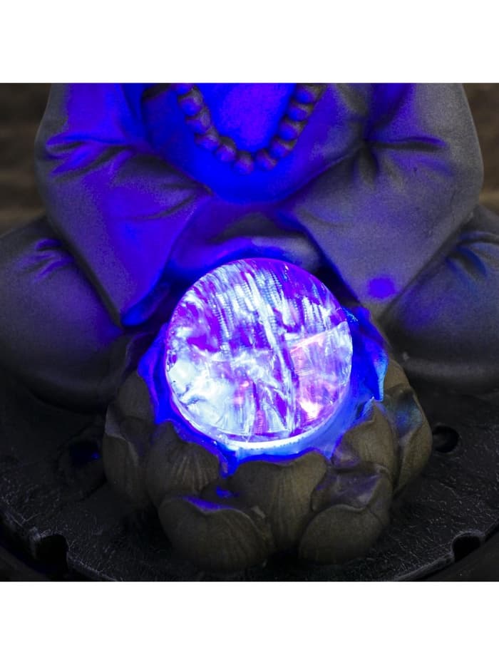 Фонтан настольный с подсветкой «Маленький будда - медитация», от сети, 30×20×20 см