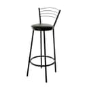 Табурет барный «Клик Мебель. Высокий» со спинкой, искусственная кожа, цвет чёрный