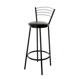 Табурет барный «Клик Мебель. Высокий» со спинкой, искусственная кожа, цвет чёрный