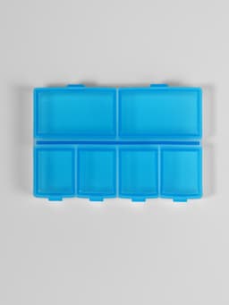 Таблетница, 9.5×7×2 см, 6 секций, МИКС