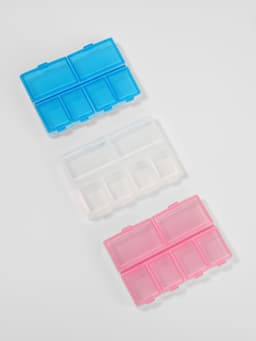 Таблетница, 9.5×7×2 см, 6 секций, МИКС