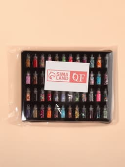 Набор для декора, в пластиковом органайзере, 48 бутылочек, разноцветные