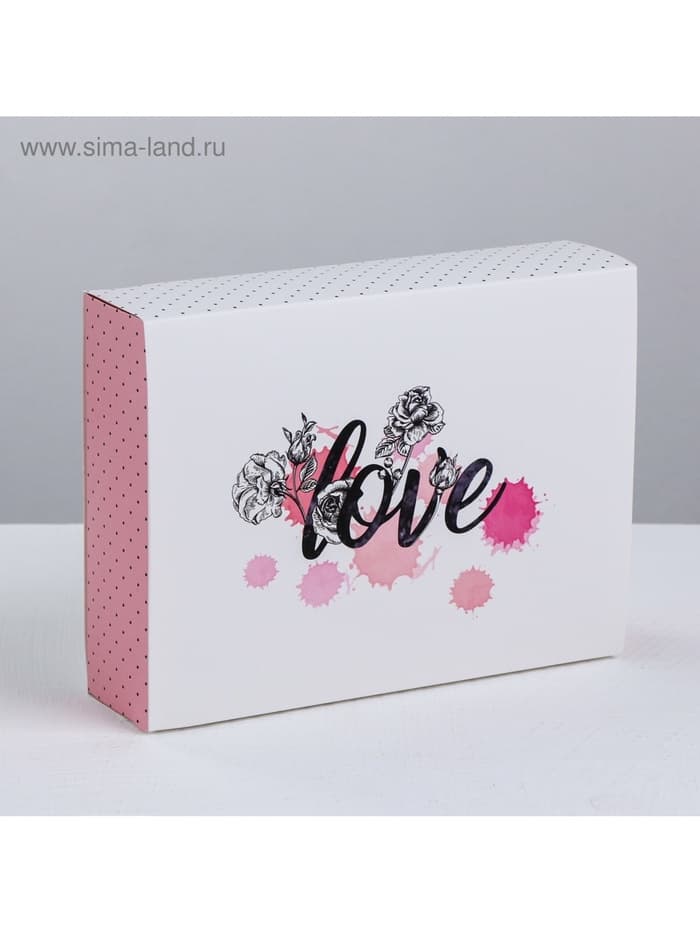 Коробка кондитерская, упаковка «Love», 20×15×5 см