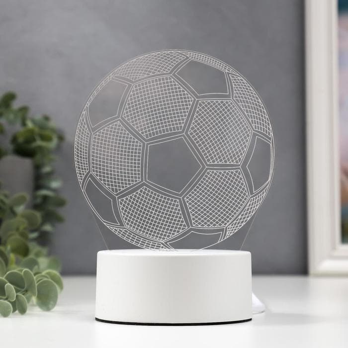 Светильник «Футбольный мяч» LED RGB от сети 9.5×12.5×16 см
