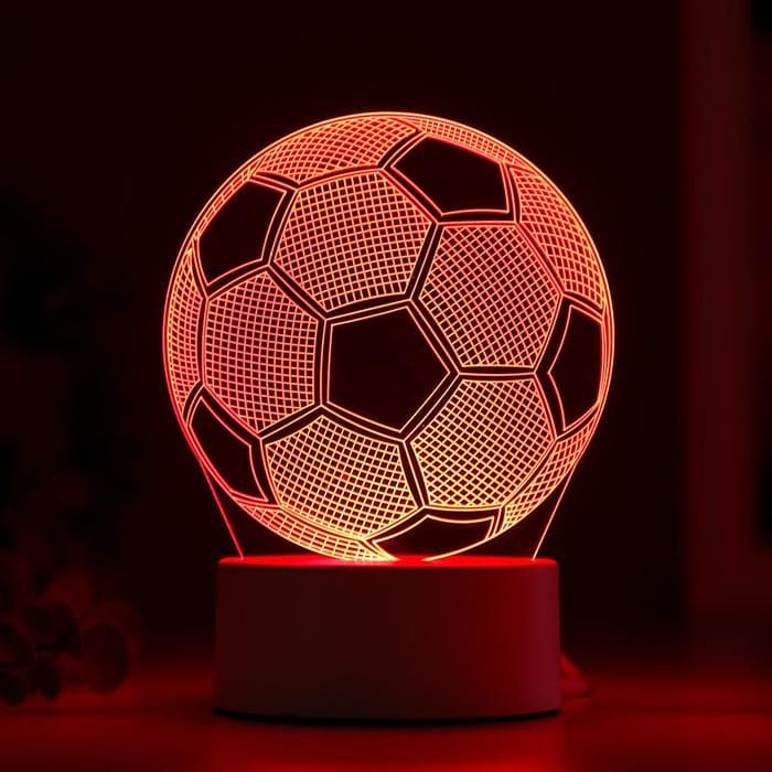 Светильник «Футбольный мяч» LED RGB от сети 9.5×12.5×16 см