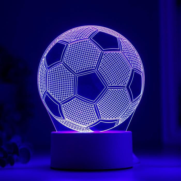 Светильник «Футбольный мяч» LED RGB от сети 9.5×12.5×16 см
