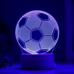 Светильник «Футбольный мяч» LED RGB от сети 9.5×12.5×16 см
