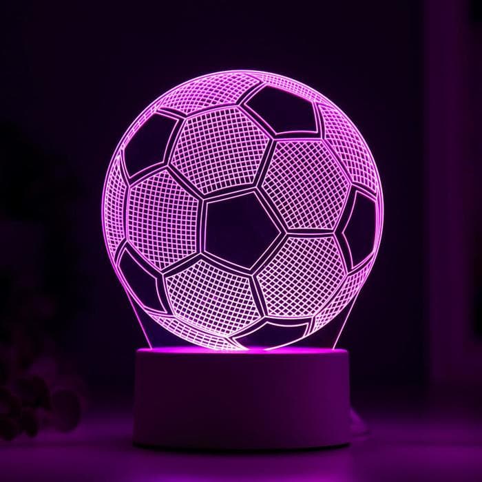 Светильник «Футбольный мяч» LED RGB от сети 9.5×12.5×16 см