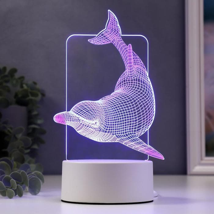 Светильник «Большой дельфин» LED RGB от сети RISALUX