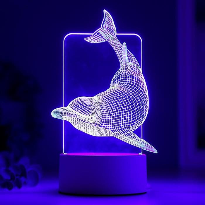 Светильник «Большой дельфин» LED RGB от сети RISALUX