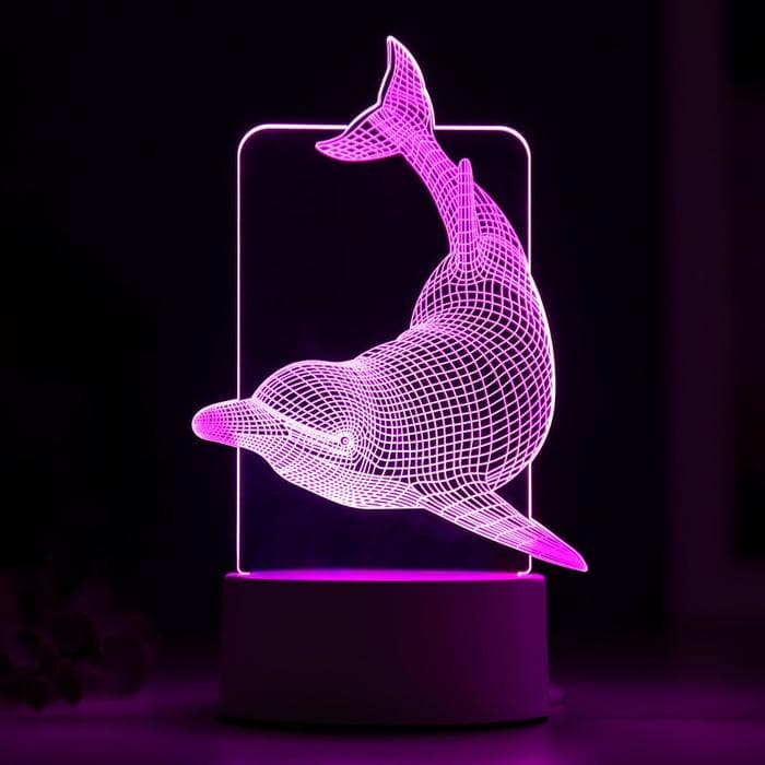 Светильник «Большой дельфин» LED RGB от сети RISALUX