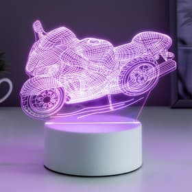 Светильник «Гоночный мотоцикл» LED RGB от сети 9.5×16×14 см RISALUX