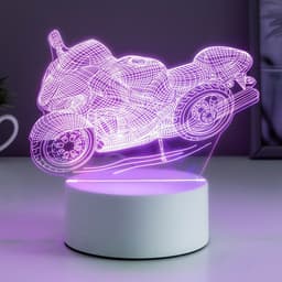 Светильник «Гоночный мотоцикл» LED RGB от сети 9.5×16×14 см RISALUX