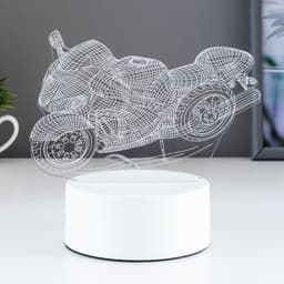 Светильник «Гоночный мотоцикл» LED RGB от сети 9.5×16×14 см RISALUX
