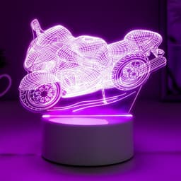 Светильник «Гоночный мотоцикл» LED RGB от сети 9.5×16×14 см RISALUX