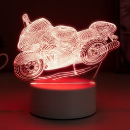 Светильник «Гоночный мотоцикл» LED RGB от сети 9.5×16×14 см RISALUX