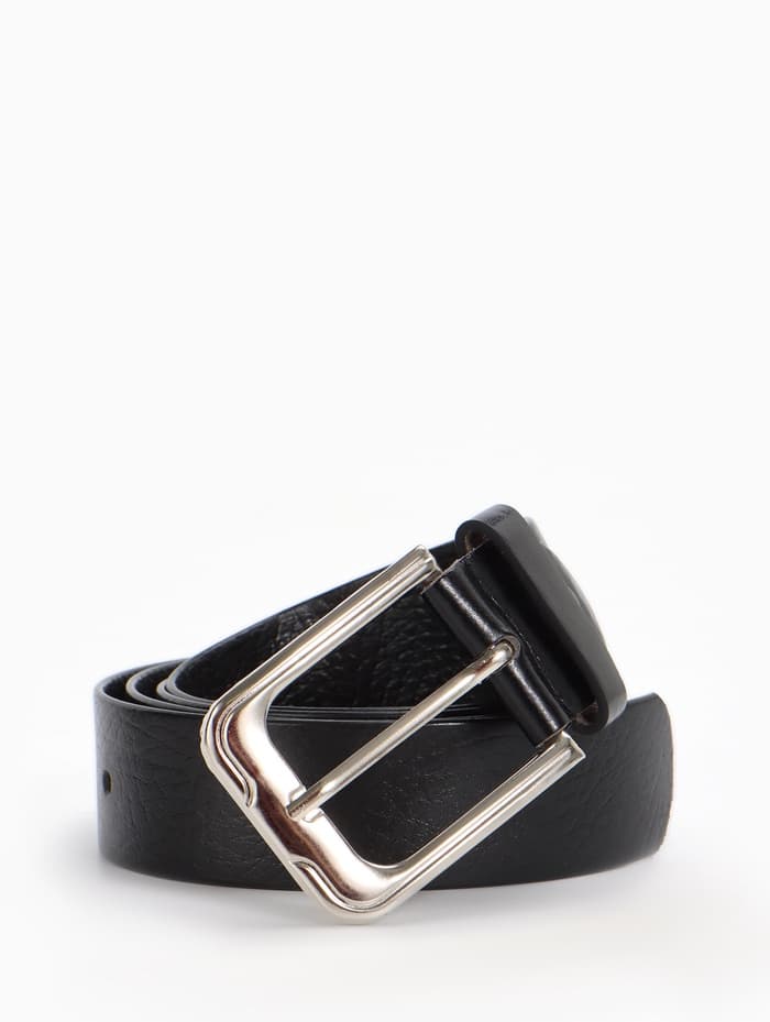 Ремень мужской, ширина 3.5 см, винт, пряжка металл, чёрный